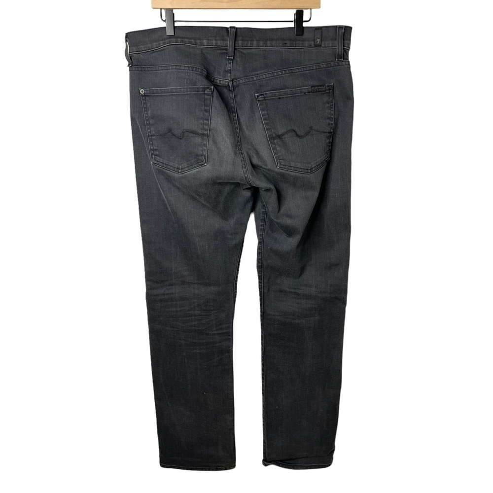 7 For All Mankind Carsen Jeans Black Size 36 Straight Leg - Picture 4 of 7